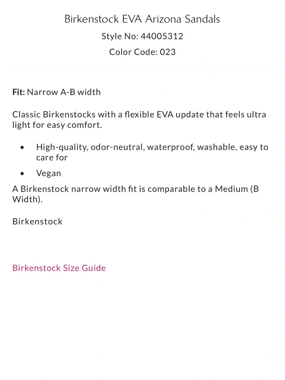 Birkenstock EVA Arizona Sandals